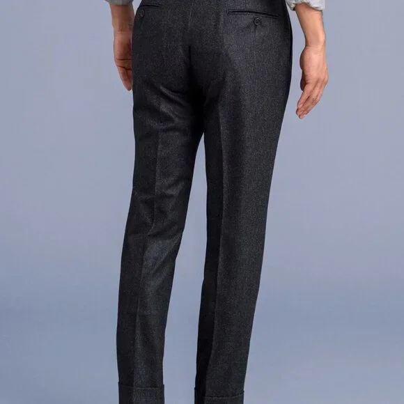 (NWOT) Proper Cloth - Allen Charcoal Wool Flannel Trouser - Picture 5 of 6